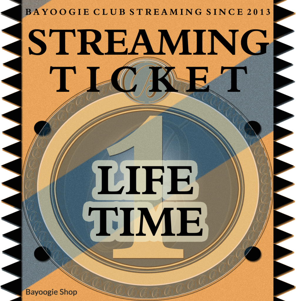 Lifetime Ticket
444,- €

 	Gilt für alle Inhalte. Ein Leben lang.
 	Acces to all Content. A lifetime.
 	Discount Concert Tickets
 	Discount Bayoogie Shop