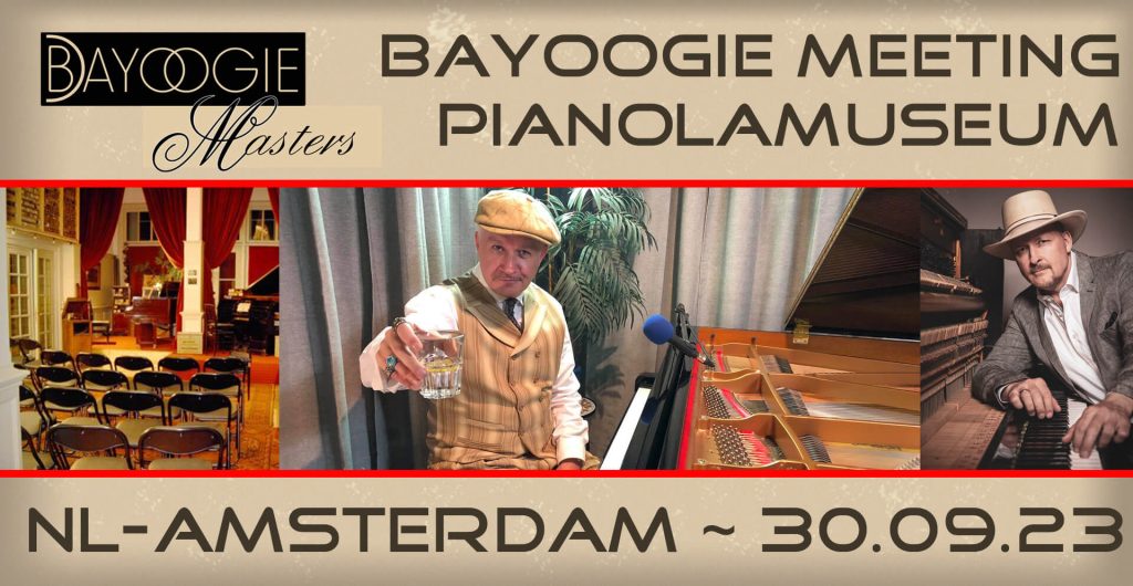 Samstag, 30.09.23
Bayoogie Meeting 2023
NL-Amsterdam
Konzert Jan Luley & Christian Christl

Normal: 79,--€
Bayoogie Club Member: 59,--€